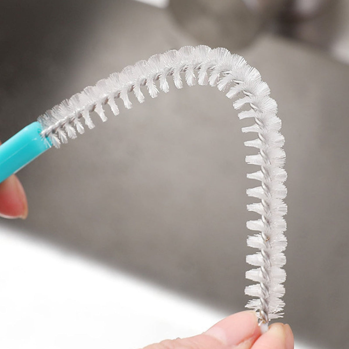 Straw Cleaning Brushes, 2 Piece Set with Bendable Wire and Hanging Loops - Image 4