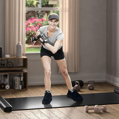 Slide Board Training Mat with End Stops and Shoe Covers for Lateral Work - Image 3