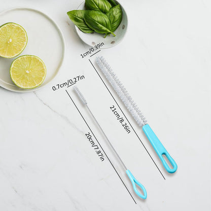 Straw Cleaning Brushes, 2 Piece Set with Bendable Wire and Hanging Loops - Image 3