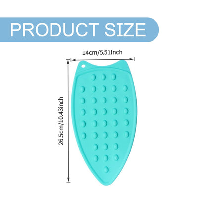 Silicone Ironing Mat and Hot Iron Rest in Turquoise Green, 10.4 x 5.5 inches - Image 3