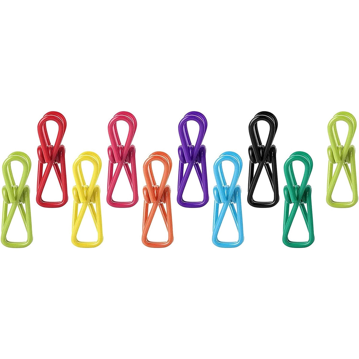 Multipurpose Clips, 30 Pack of 2 inch Coated Pegs for Laundry and Bags