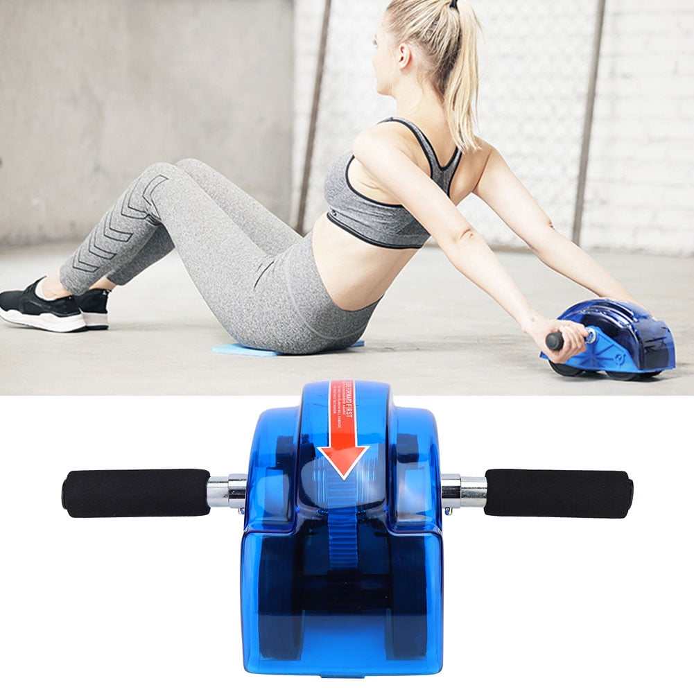 Four-Wheel Ab Roller with Grip Handles and Knee Mat, 15.75 inch Width - Image 5