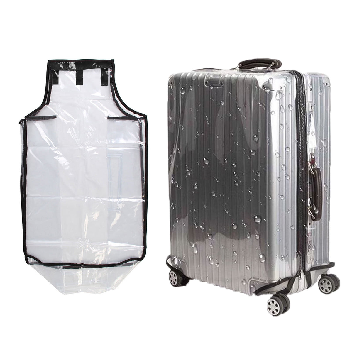 Clear Suitcase Cover for 20 to 30 inch Cases, Heavy Duty Protective Sleeve - Image 4