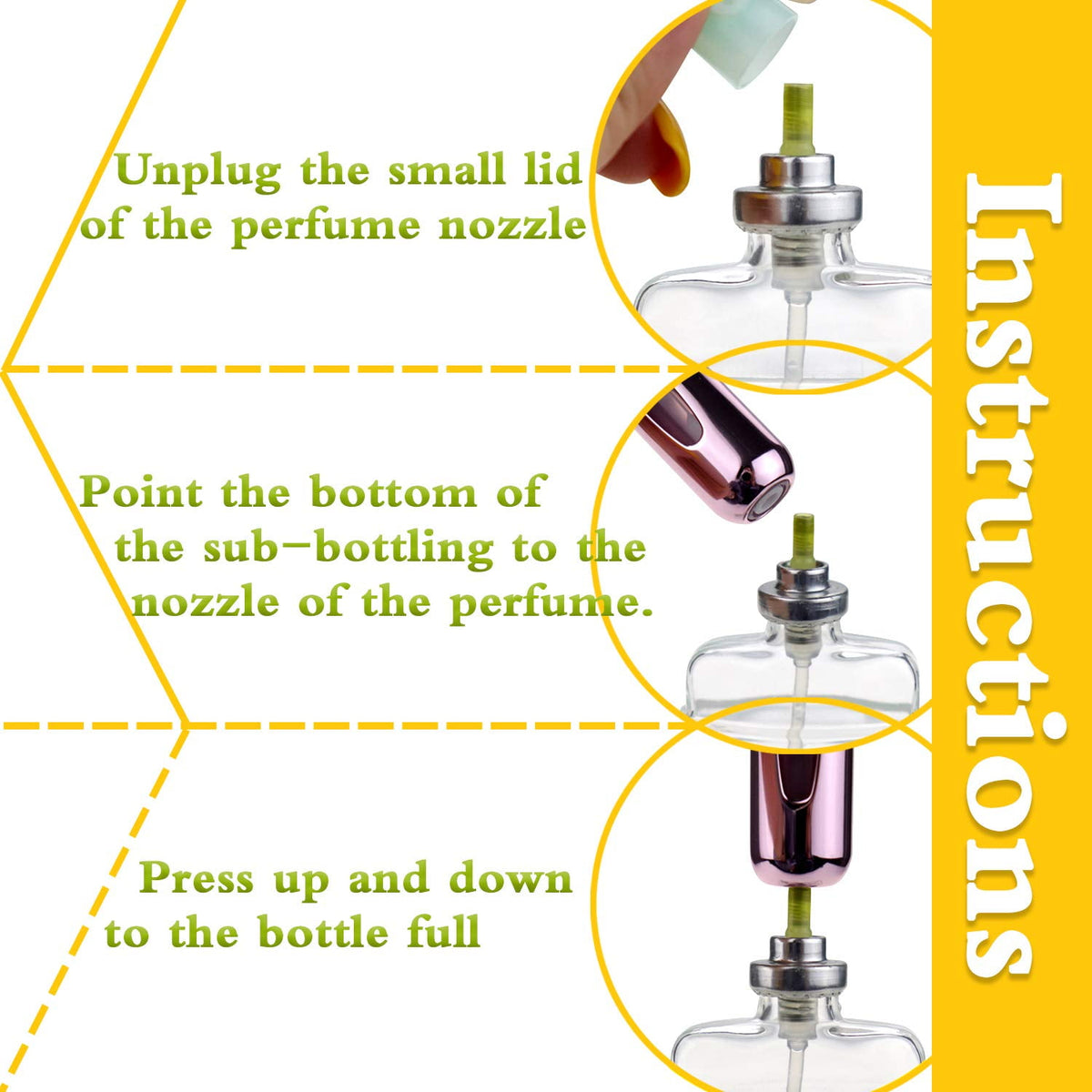 Refillable 5ml Travel Spray Bottles, 4 Pack with Glass Vials and Metal Shells - Image 6