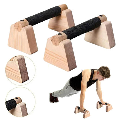 Solid Wood Parallette Bars, Pair of Push-Up and Handstand Blocks - Image 2