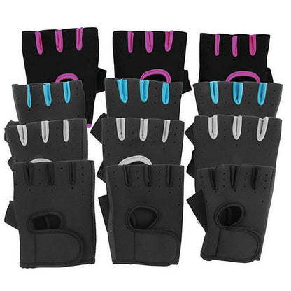 Half-Finger Training Gloves with Silicone Palm and Adjustable Wrist Strap