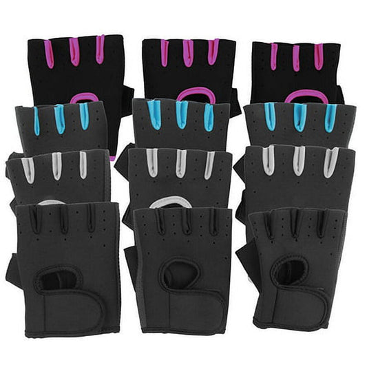 Half-Finger Training Gloves with Silicone Palm and Adjustable Wrist Strap
