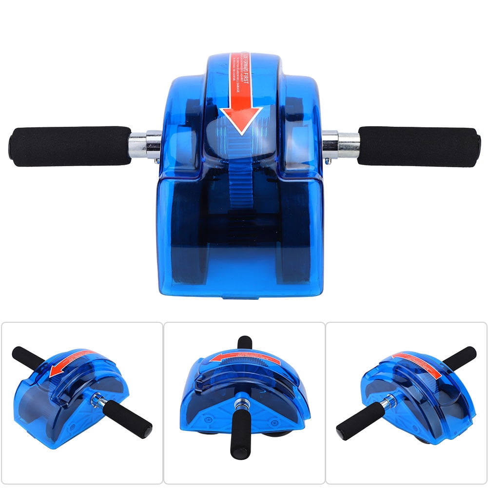 Four-Wheel Ab Roller with Grip Handles and Knee Mat, 15.75 inch Width - Image 3