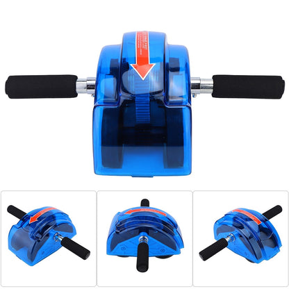 Four-Wheel Ab Roller with Grip Handles and Knee Mat, 15.75 inch Width - Image 3