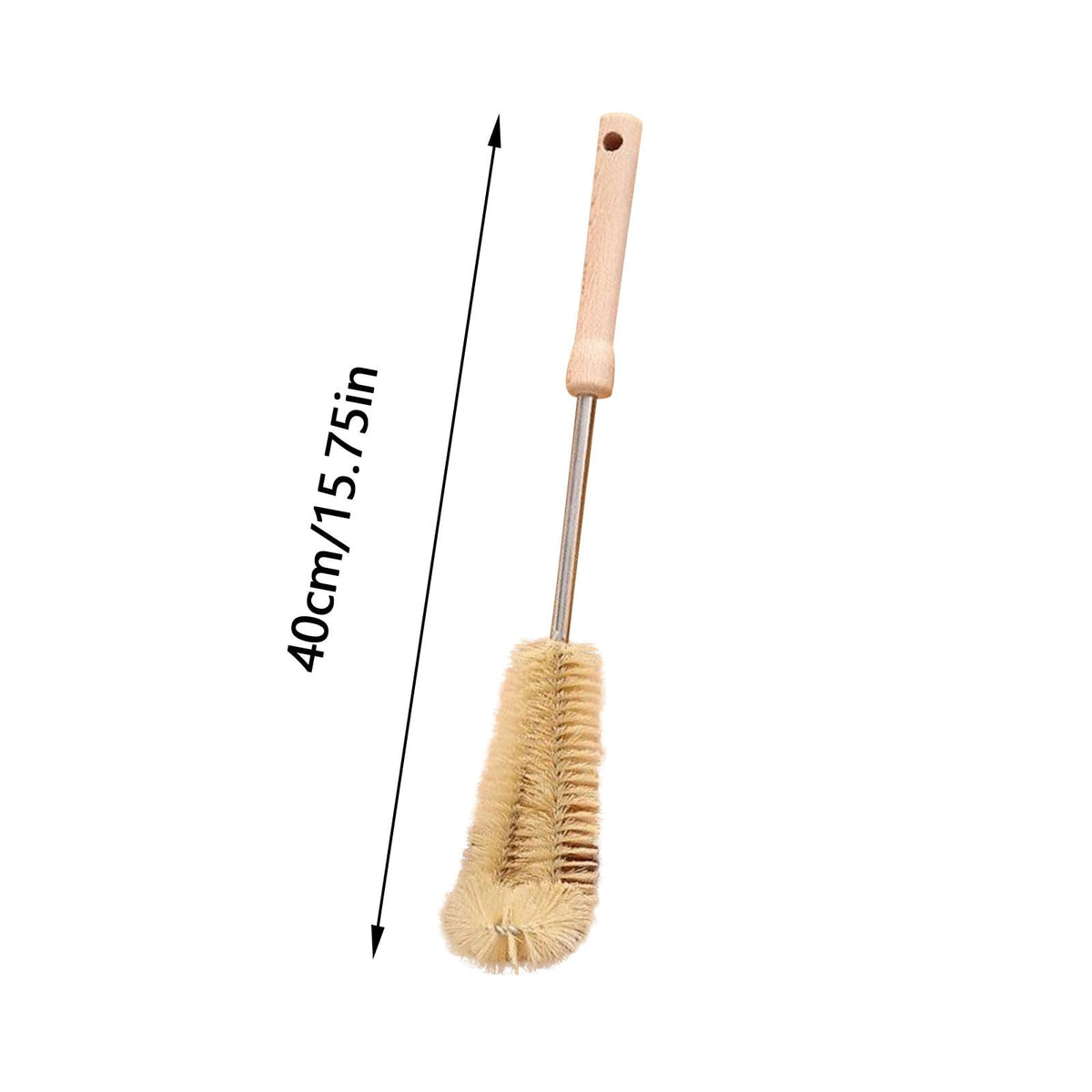 15 inch Wooden Bottle Cleaning Brush with Soft Non-Scratch Head - Image 3