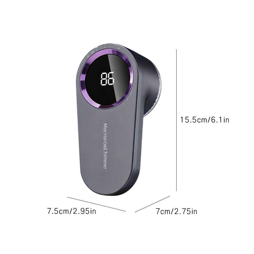 Rechargeable Fabric Shaver with LED Display, 2-in-1 Lint Remover in Grey - Image 2