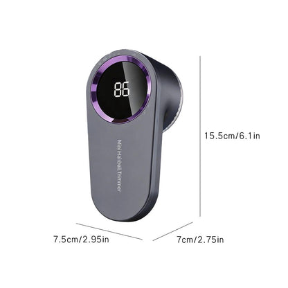 Rechargeable Fabric Shaver with LED Display, 2-in-1 Lint Remover in Grey - Image 2