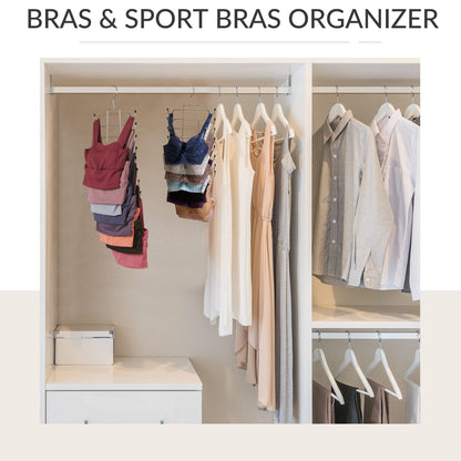 8 Layer Metal Tank Top and Bra Hanger, Vertical Space-Saving Closet Organiser - Image 6