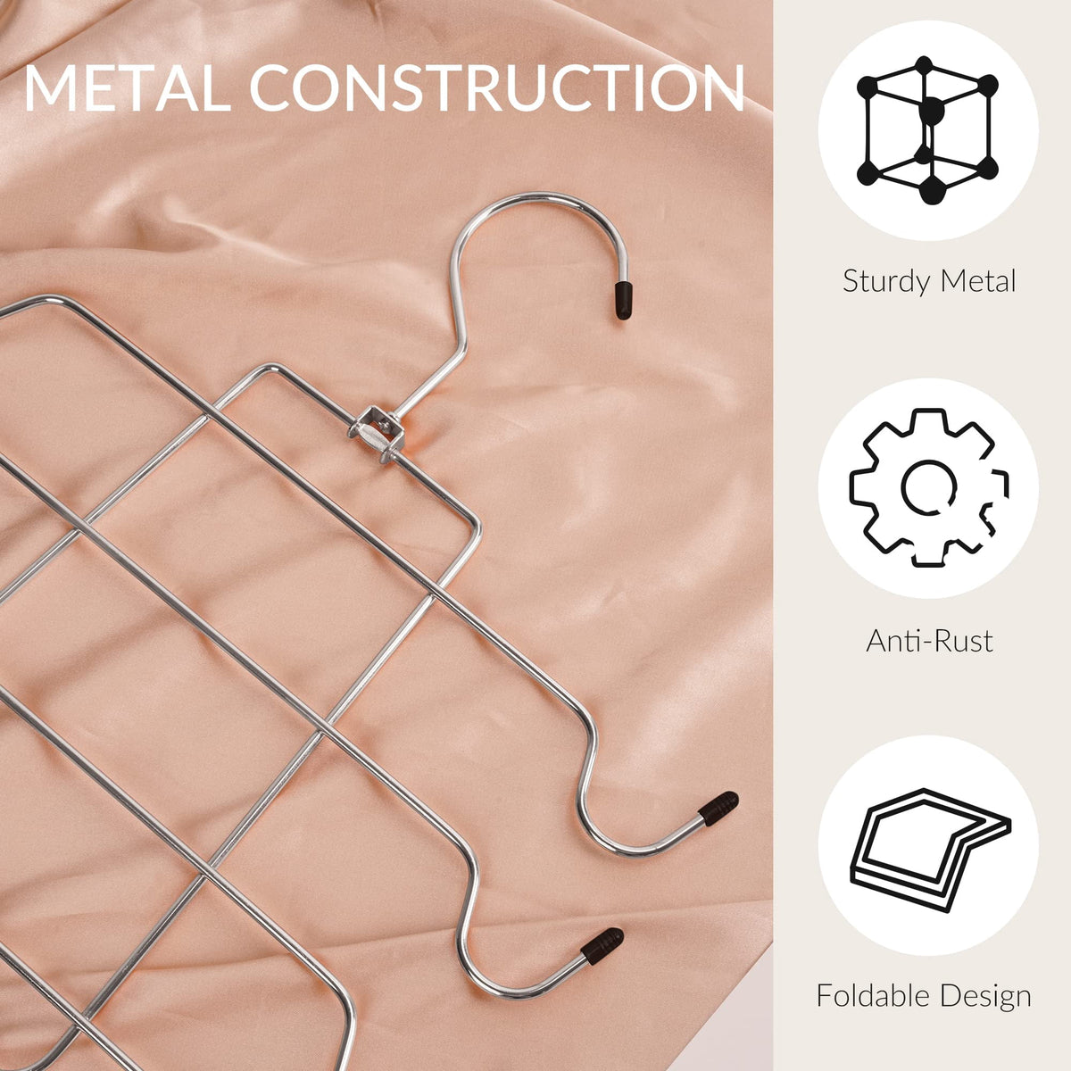 8 Layer Metal Tank Top and Bra Hanger, Vertical Space-Saving Closet Organiser - Image 2
