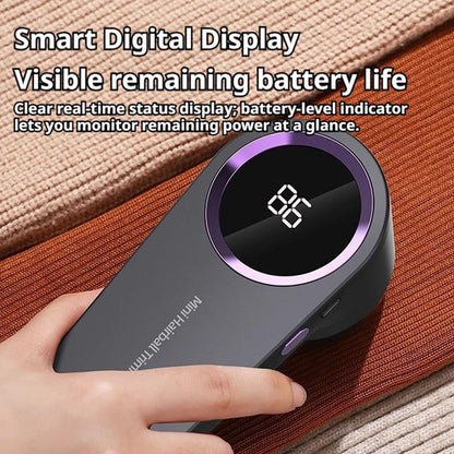 Rechargeable Fabric Shaver with LED Display, 2-in-1 Lint Remover in Grey - Image 5