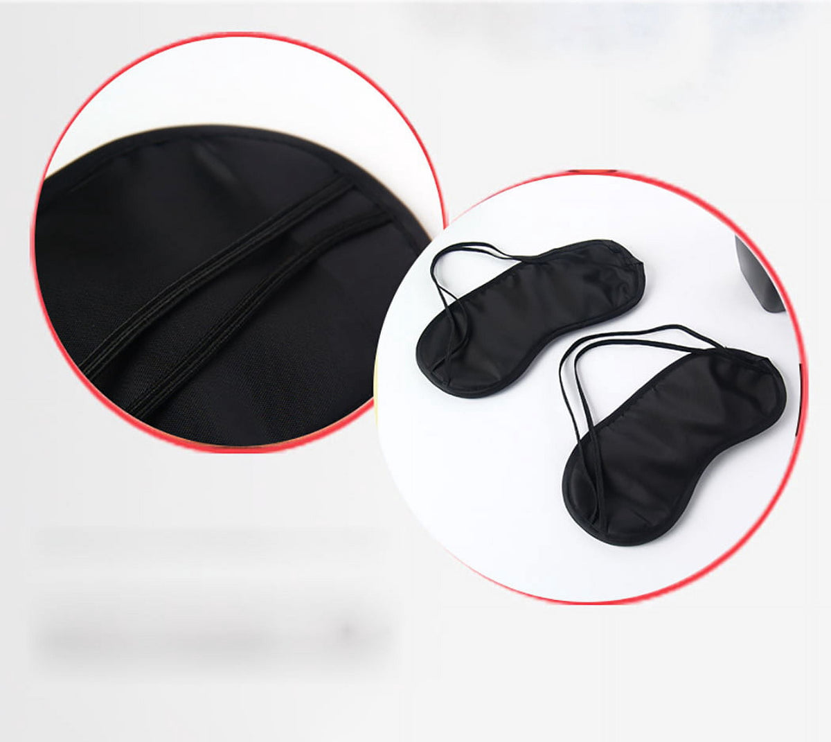 Sleep Eye Masks, 10 Pack with Elastic Band in Black - Image 5