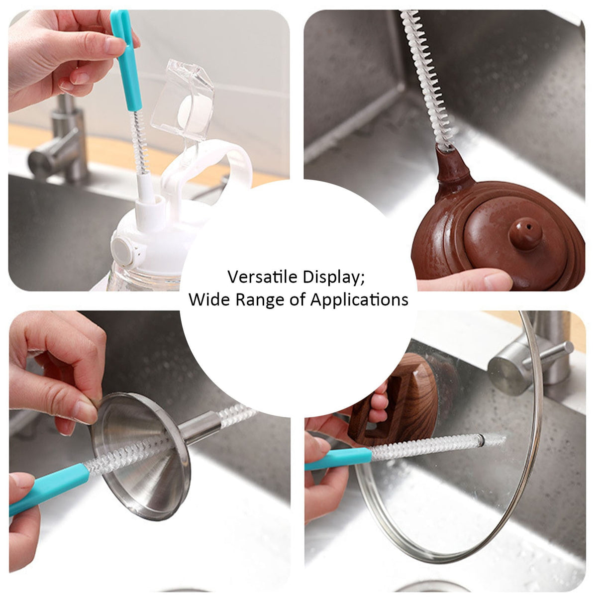 Straw Cleaning Brushes, 2 Piece Set with Bendable Wire and Hanging Loops - Image 6