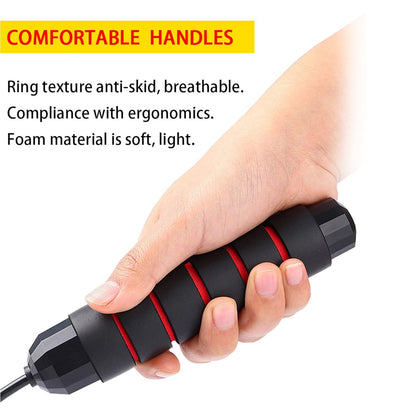 Adjustable Speed Skipping Ropes, 2 Pack with Foam Grips and Ball-Bearing Swivels - Image 5