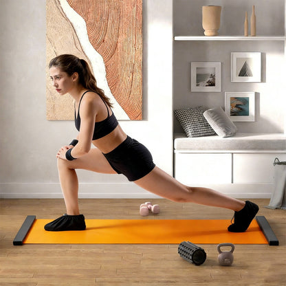 Slide Board Training Mat with End Stops and Shoe Covers for Lateral Work - Image 4