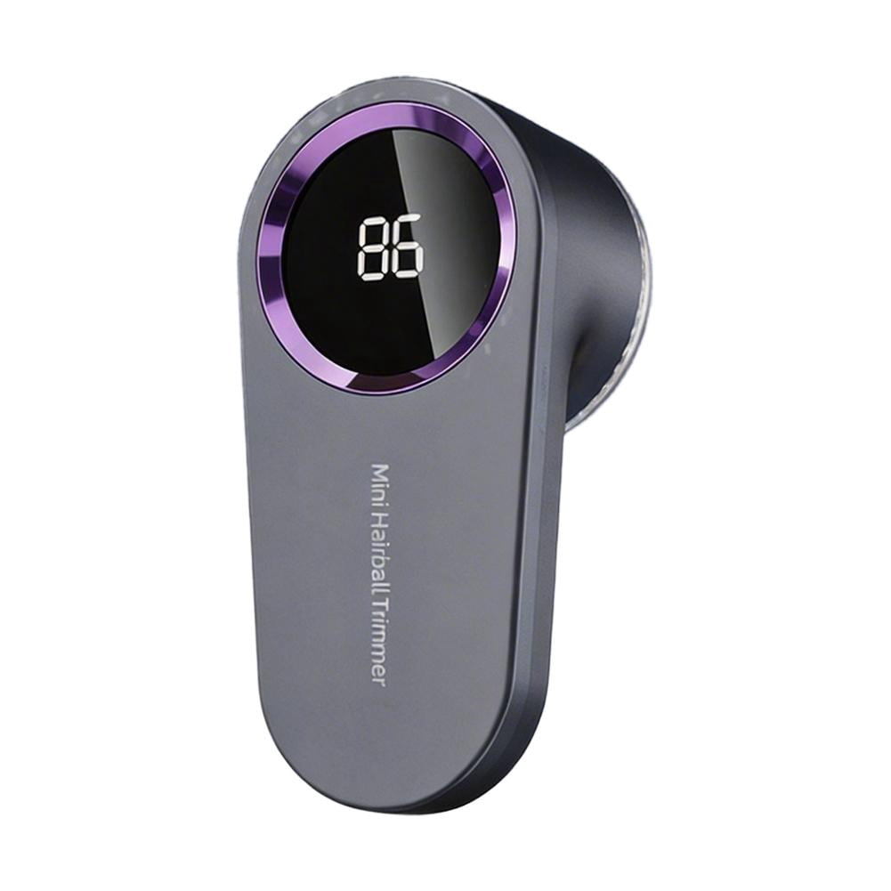 Rechargeable Fabric Shaver with LED Display, 2-in-1 Lint Remover in Grey