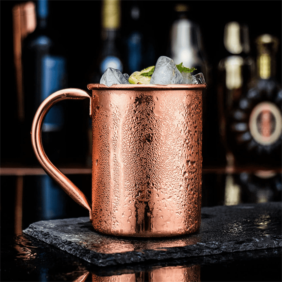 Pure Copper Drinking Mug, Rolled Rim Straight-Sided Cup - Image 6