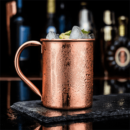 Pure Copper Drinking Mug, Rolled Rim Straight-Sided Cup - Image 6