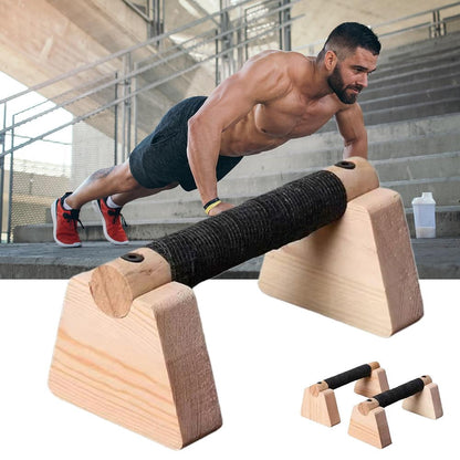 Solid Wood Parallette Bars, Pair of Push-Up and Handstand Blocks - Image 6