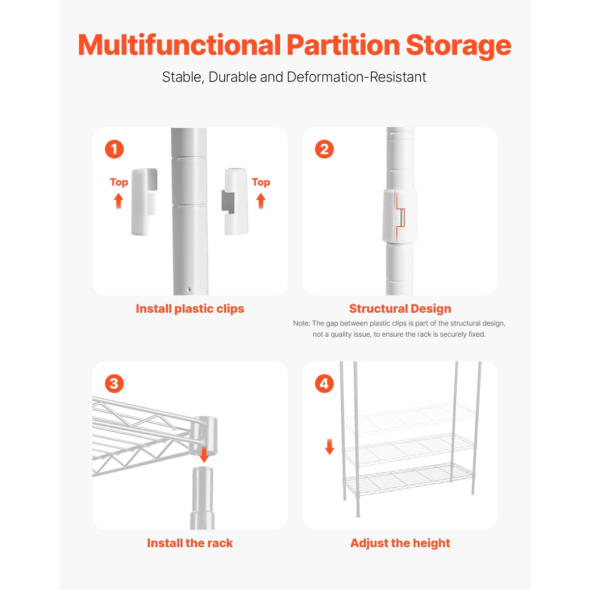 Over-Washer Storage Shelf, 6 Level Laundry Rack with Hanging Rod and Hooks - Image 2