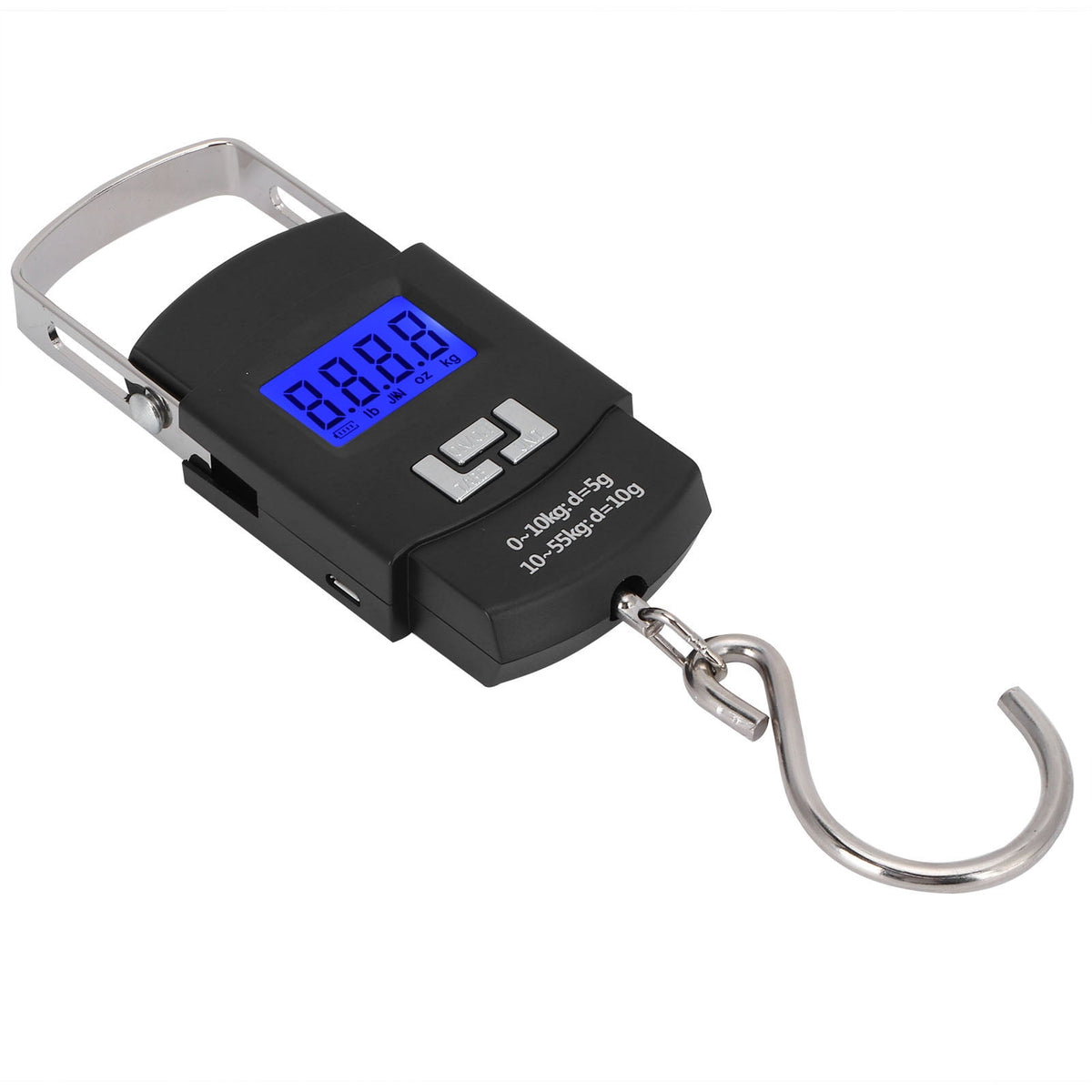 Digital Hanging Luggage Scale, 121 lb Capacity with USB Rechargeable Battery