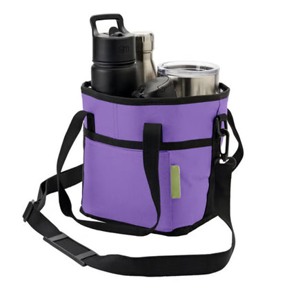 Insulated Drink Carrier for Four Cups, Collapsible Caddy with Shoulder Strap - Image 4