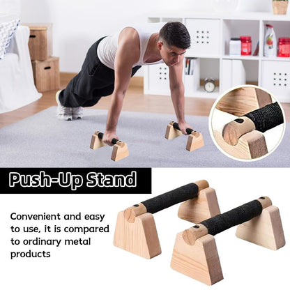 Solid Wood Parallette Bars, Pair of Push-Up and Handstand Blocks - Image 3