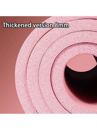 8mm Thick Exercise Mat in TPE with Textured Grip and Carry Strap - Image 5