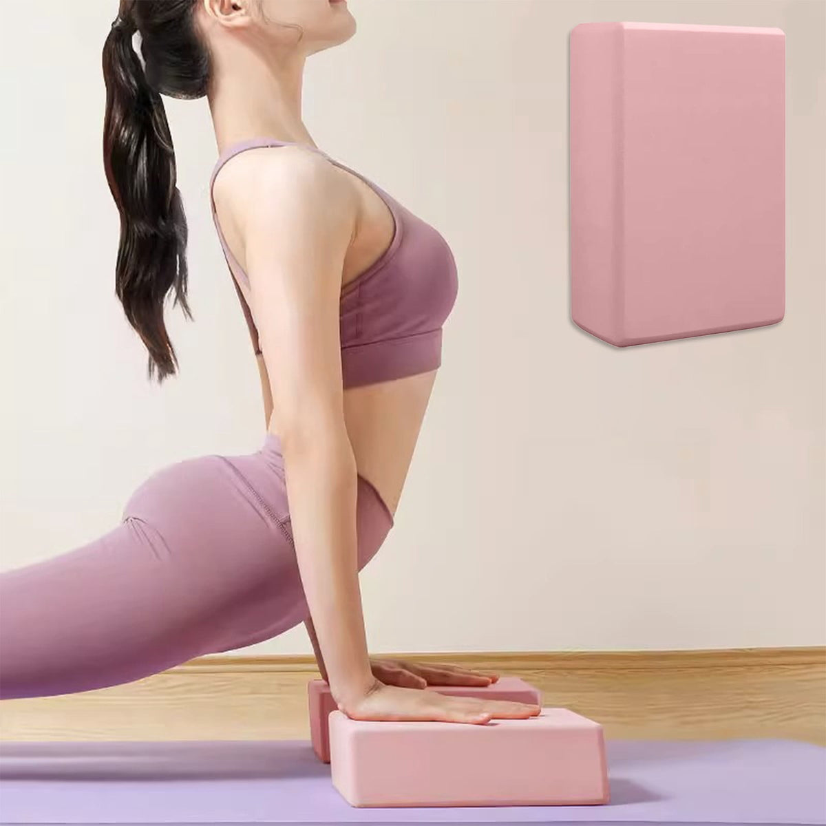 High-Density Foam Yoga Block with Non-Slip Faces and Rounded Edges - Image 2