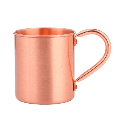 Pure Copper Drinking Mug, Rolled Rim Straight-Sided Cup - Image 2
