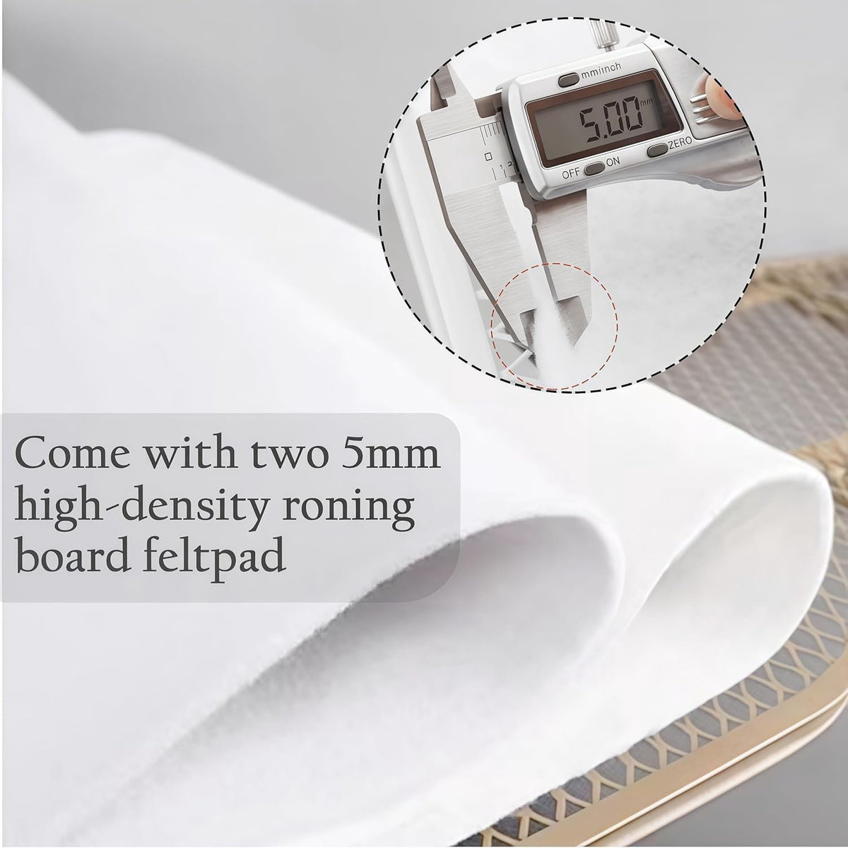 Tabletop Ironing Board Cover with Two 5 mm Felt Pads, 12 x 36 Inches - Image 5