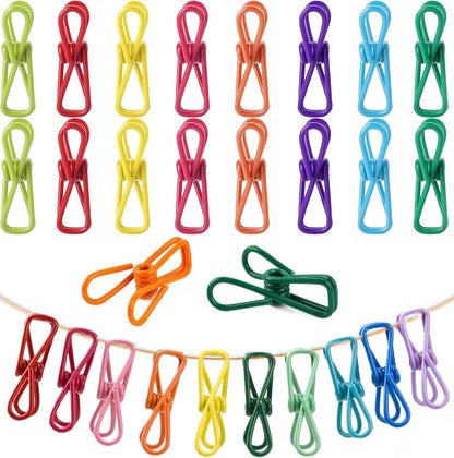 Multipurpose Clips, 30 Pack of 2 inch Coated Pegs for Laundry and Bags - Image 2