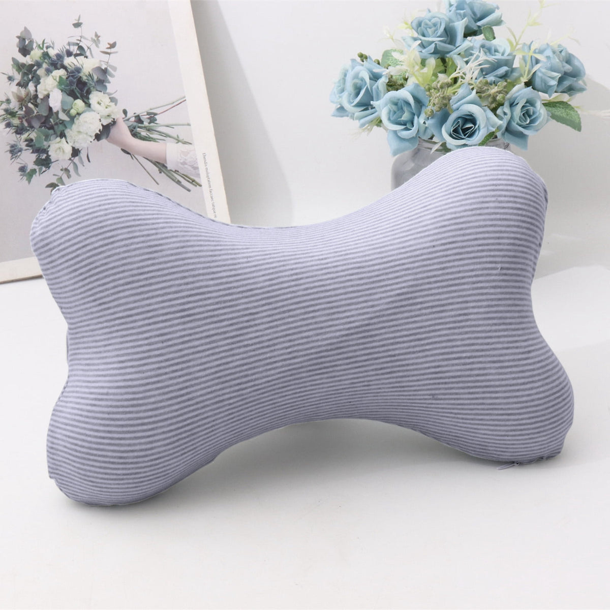 Bone-Shaped Memory Foam Travel Neck Pillow with Washable Removable Cover - Image 5