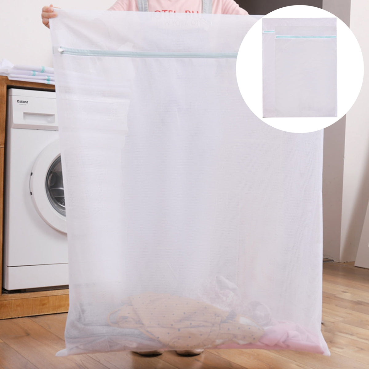 Extra Large Mesh Laundry Bags, 2 Pack with Rustproof Zips for Bedding - Image 2