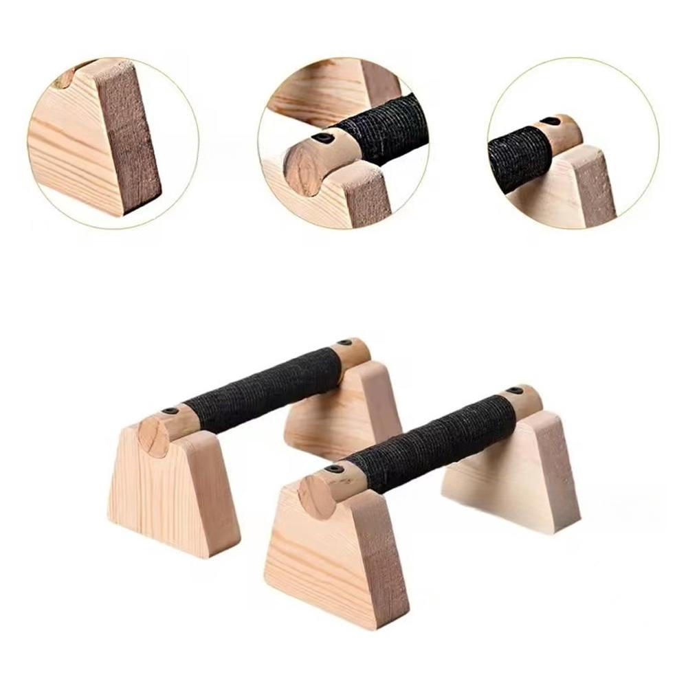 Solid Wood Parallette Bars, Pair of Push-Up and Handstand Blocks - Image 5